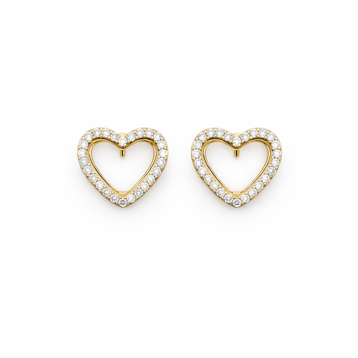 Celestia Love Crystal Heart Earrings