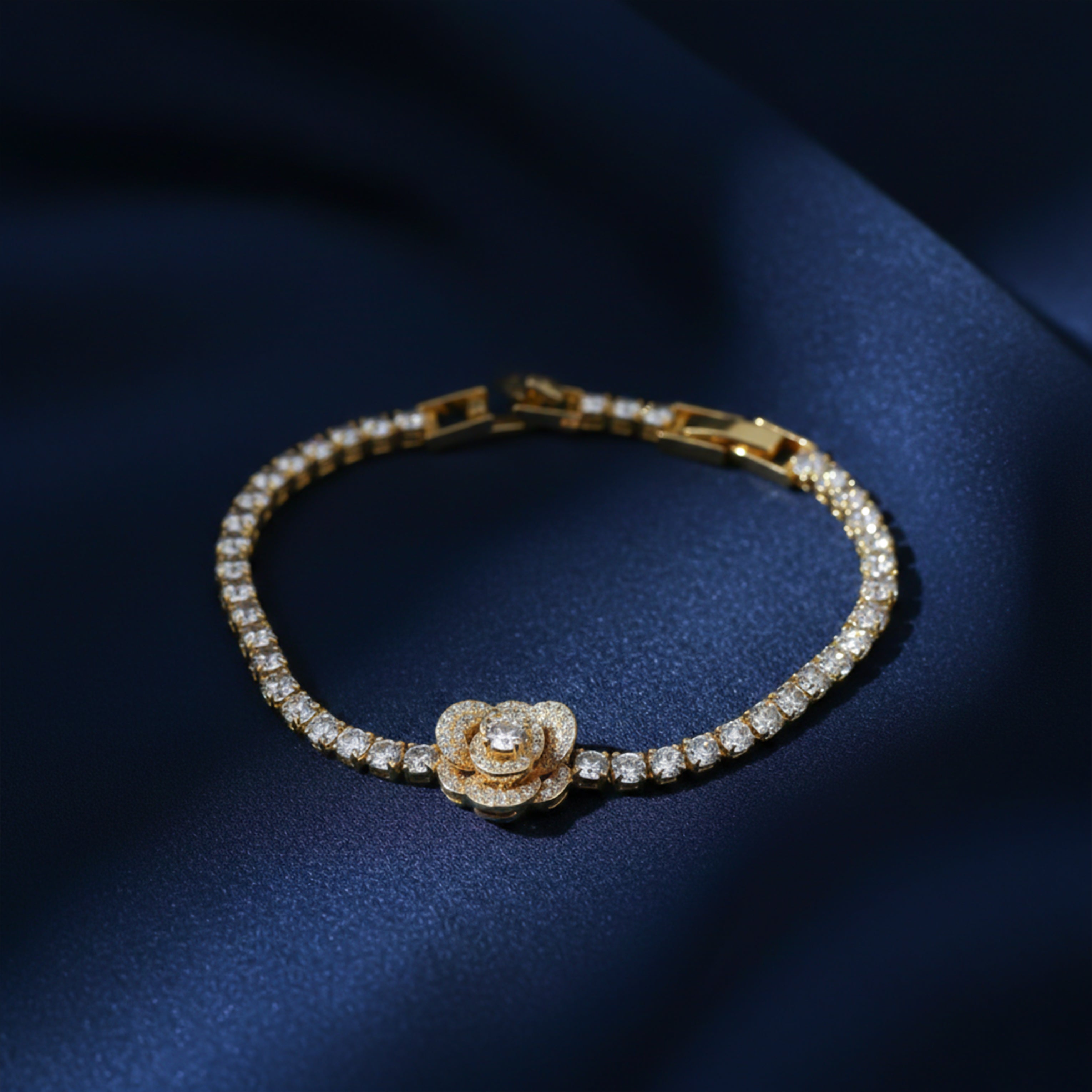 Royal Halo Diamond Tennis Bracelet