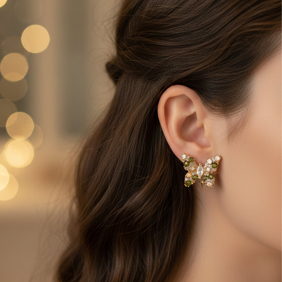 Emerald Flutter Luxe Earrings