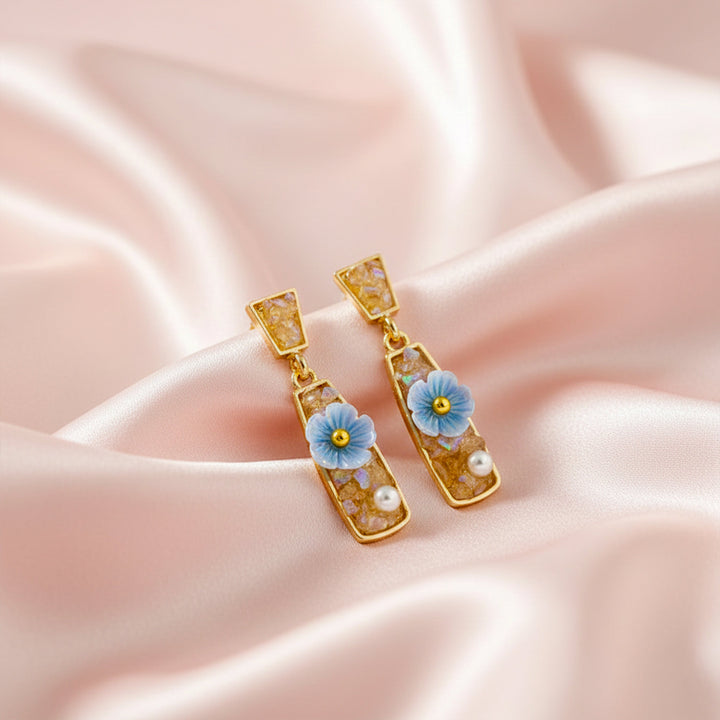 Sky Bloom Pearl Earrings