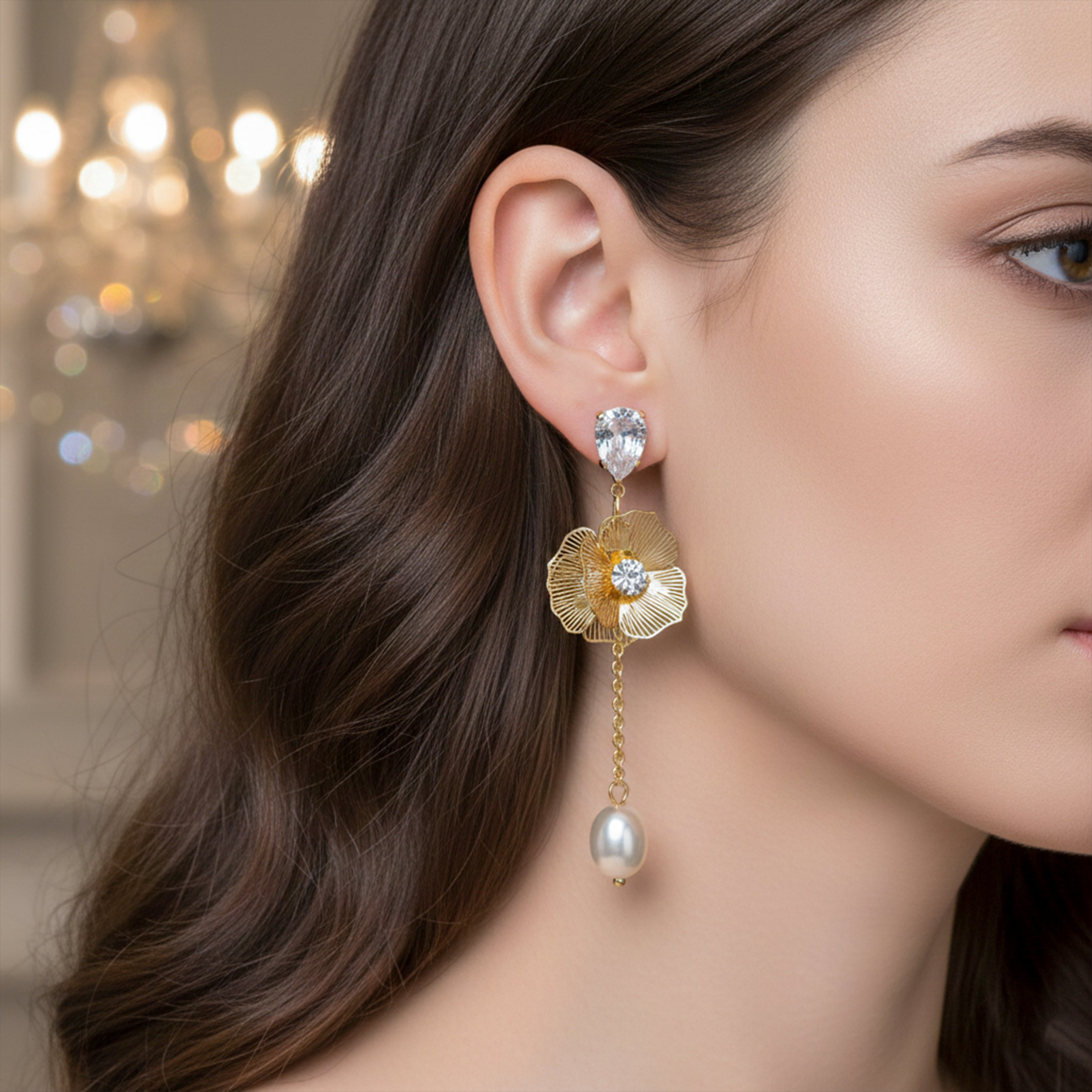 Ethereal Floral Drops Earrings