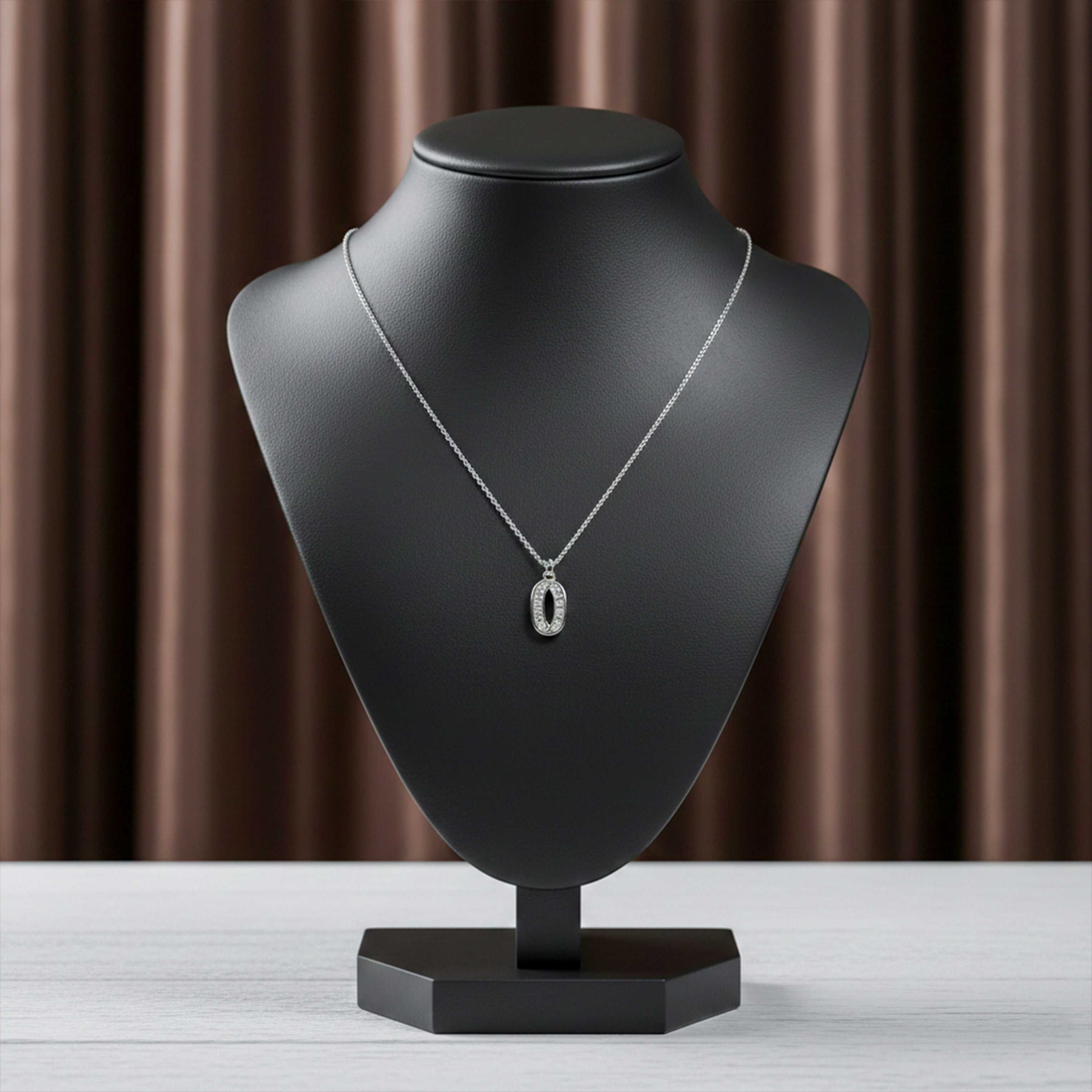 Luxe Oval Crystal Pendant Necklace