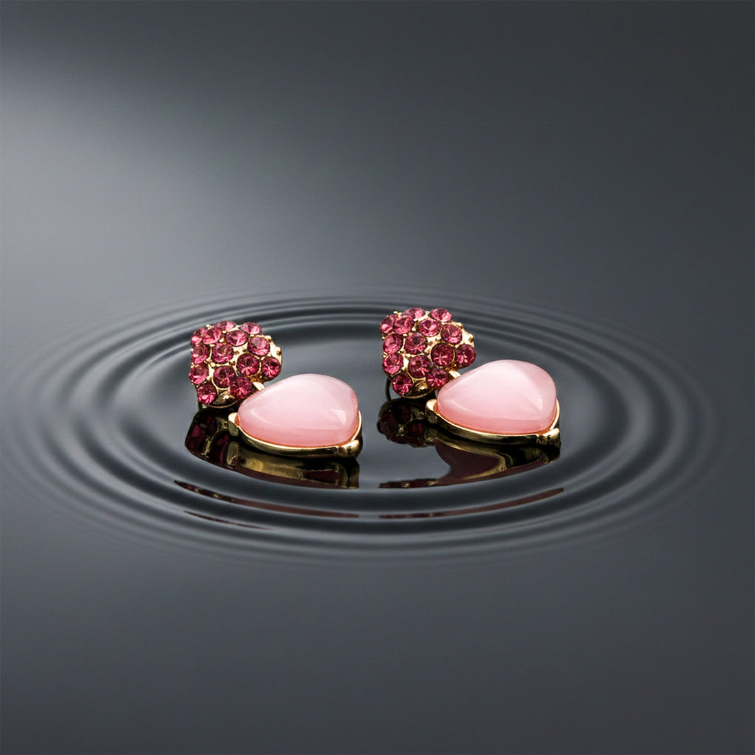 Romantic Blush Heart Earrings