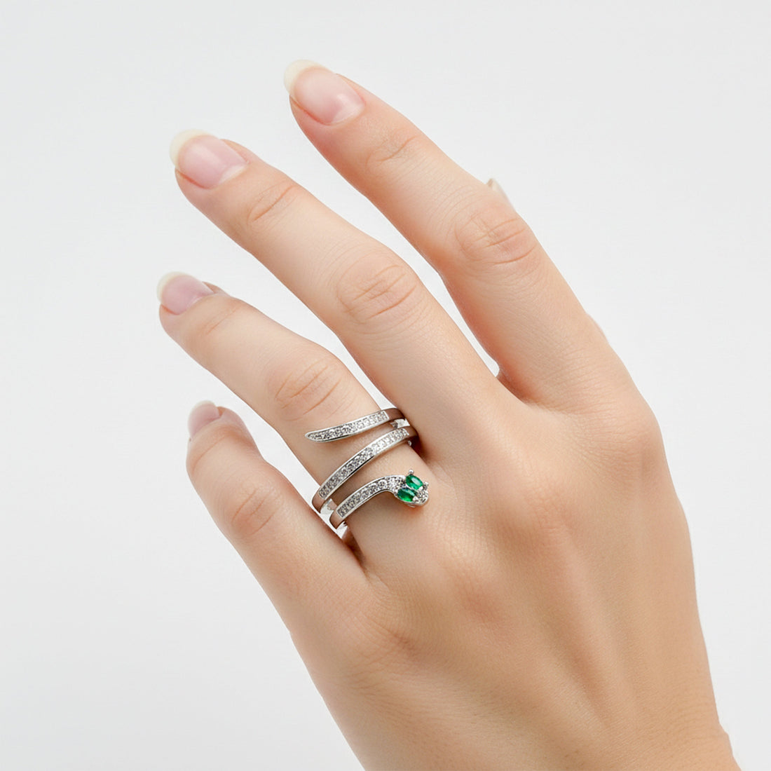 Mystic Emerald Diamond Wrap Ring
