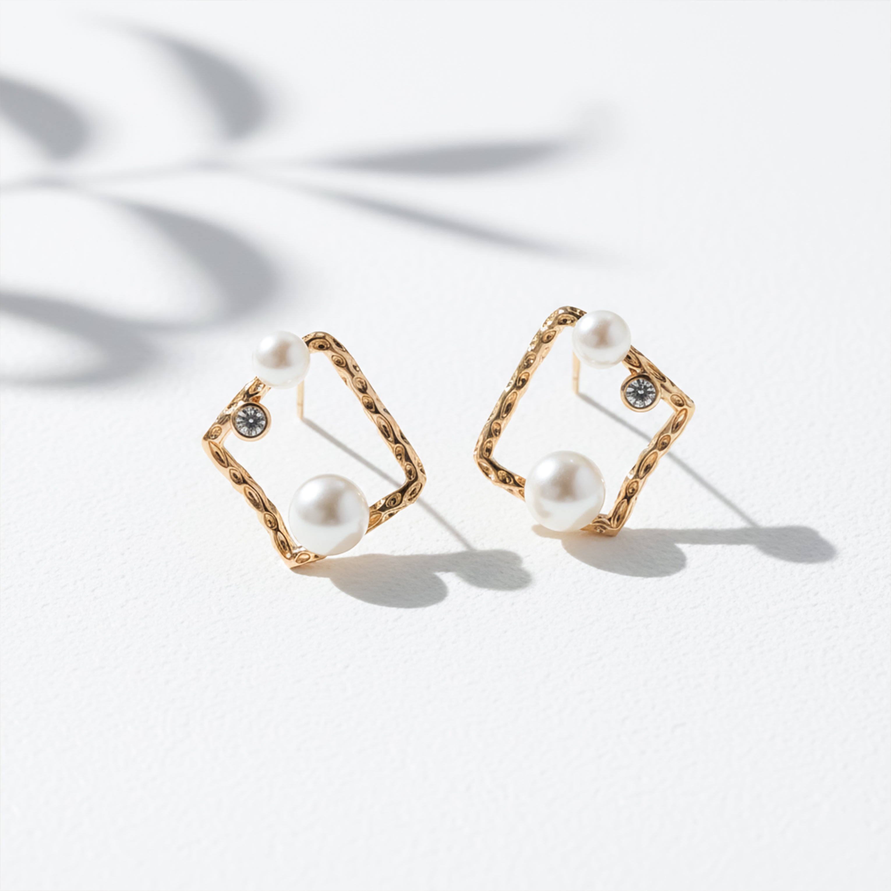 Square Pearl Earrings