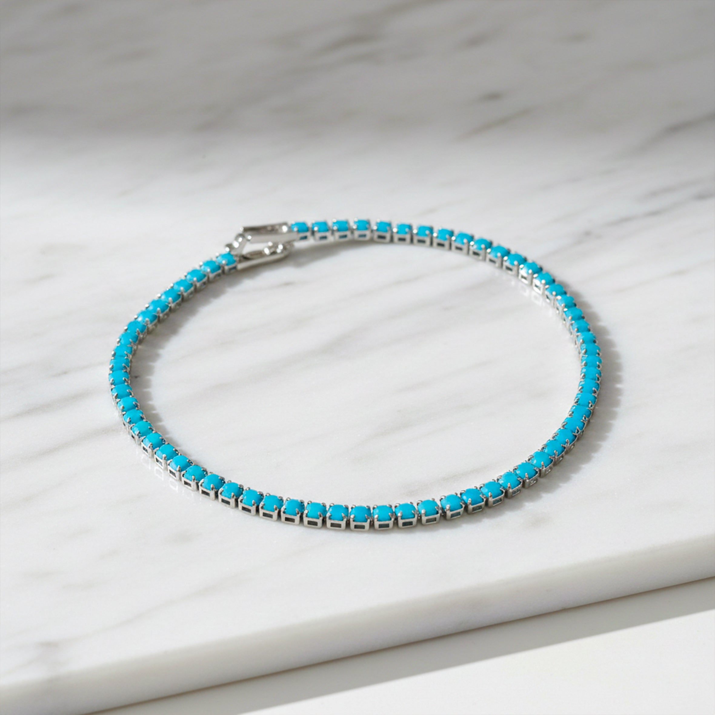 Azure Sapphire Tennis Bracelet