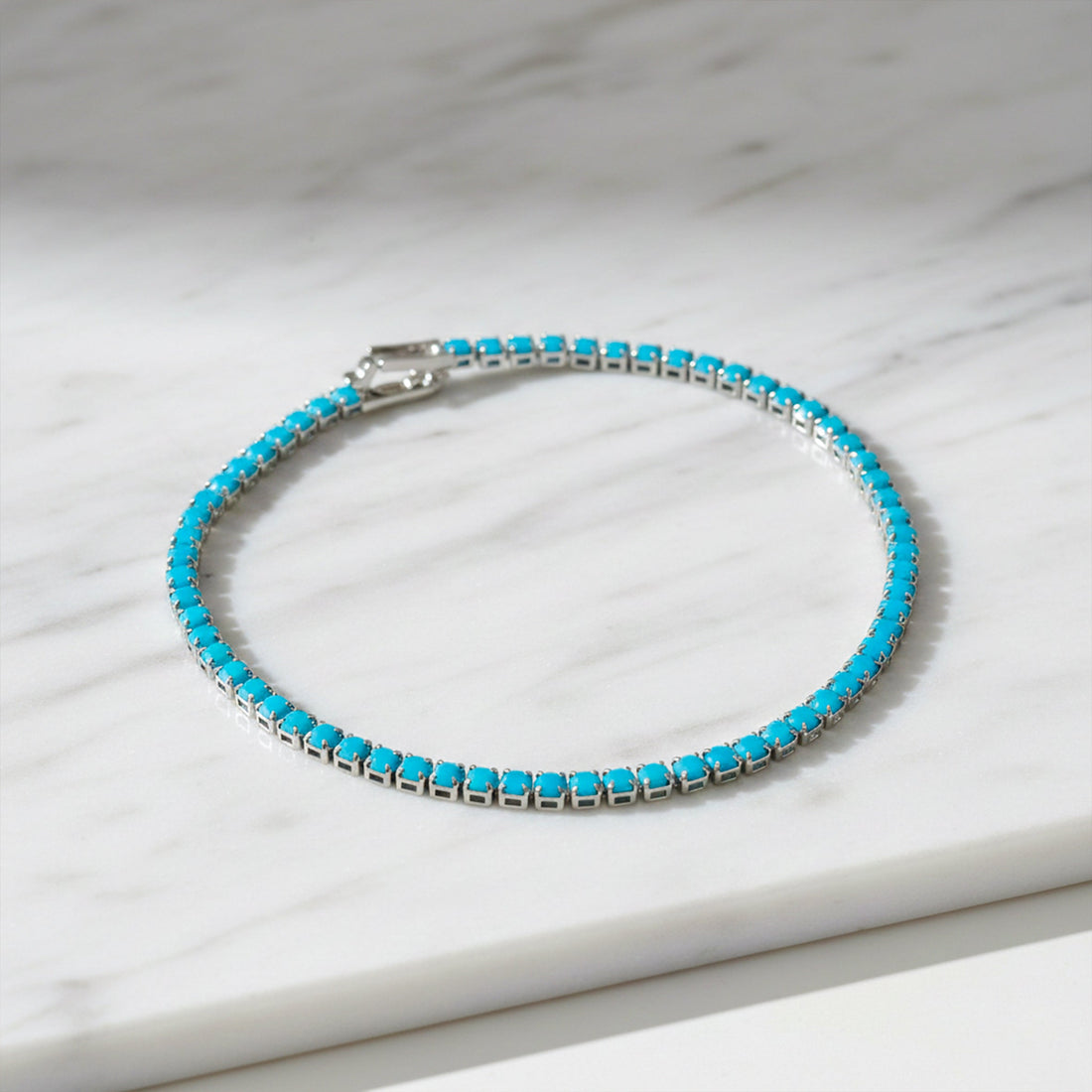 Azure Sapphire Tennis Bracelet