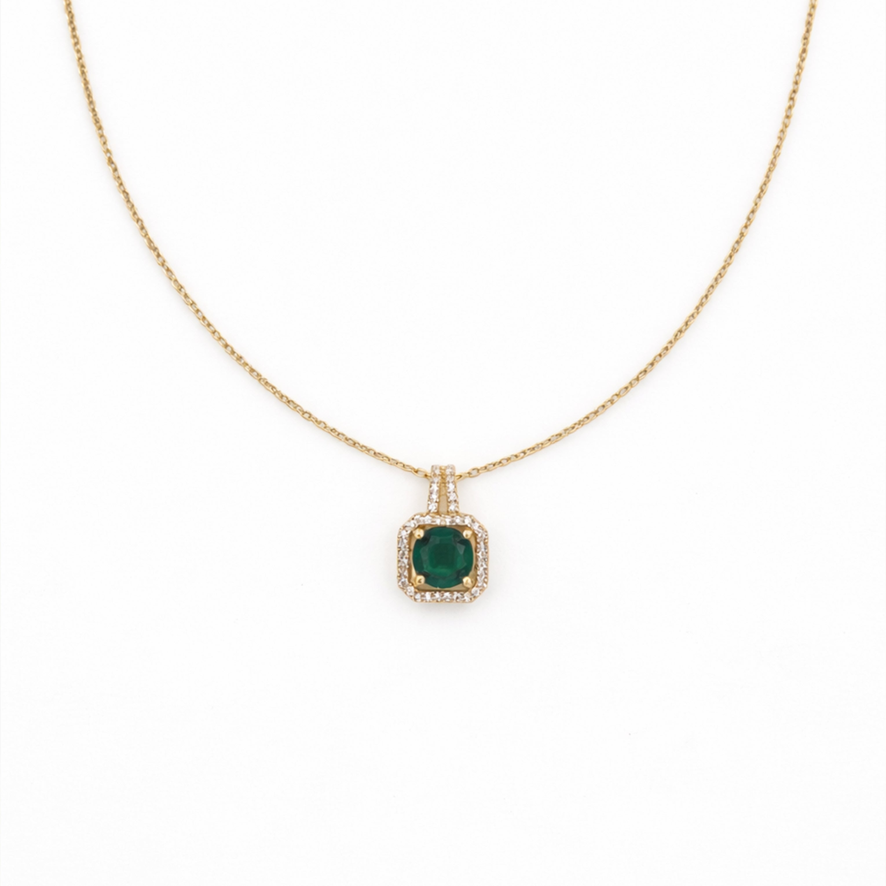Velora Emerald Pendant Necklace