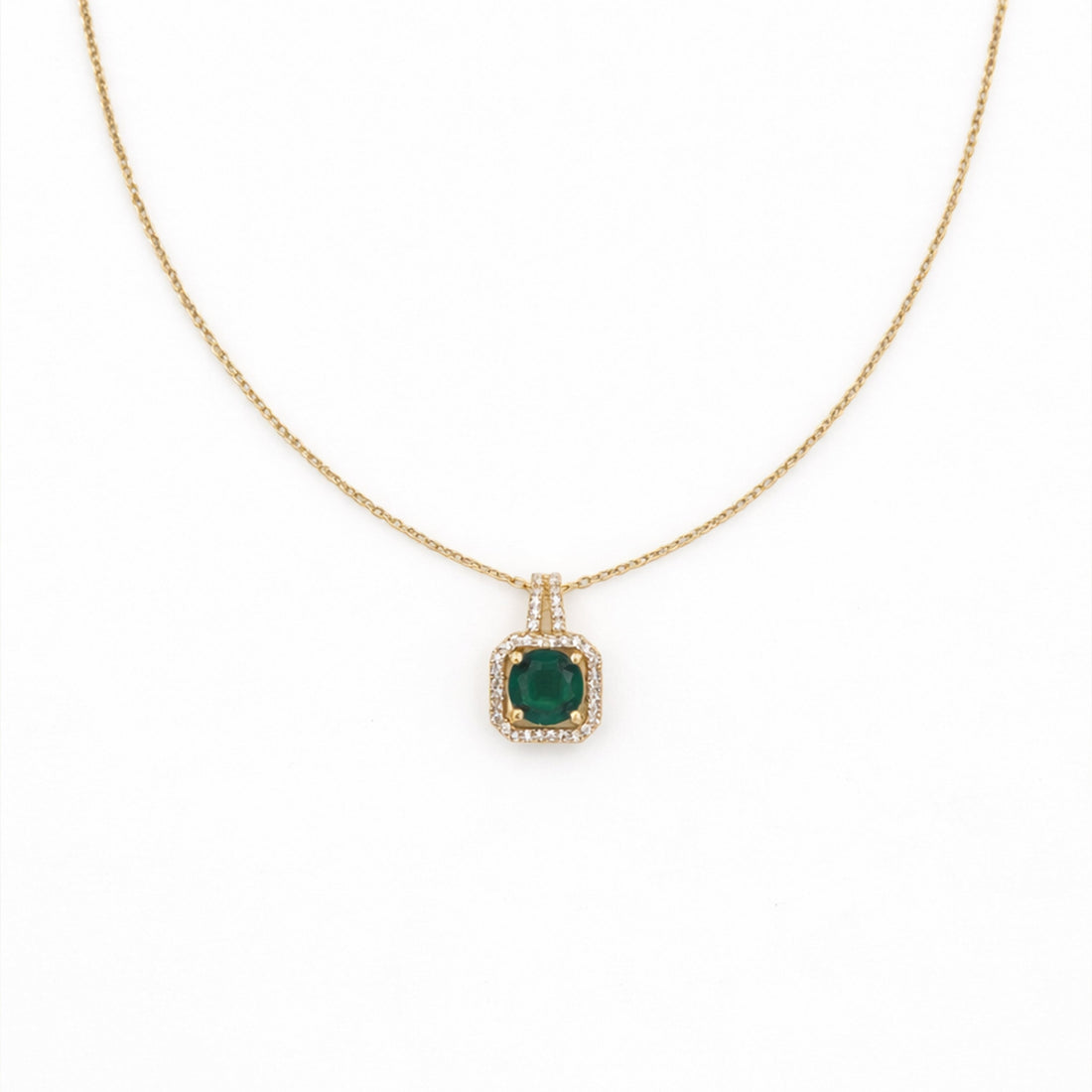 Velora Emerald Pendant Necklace