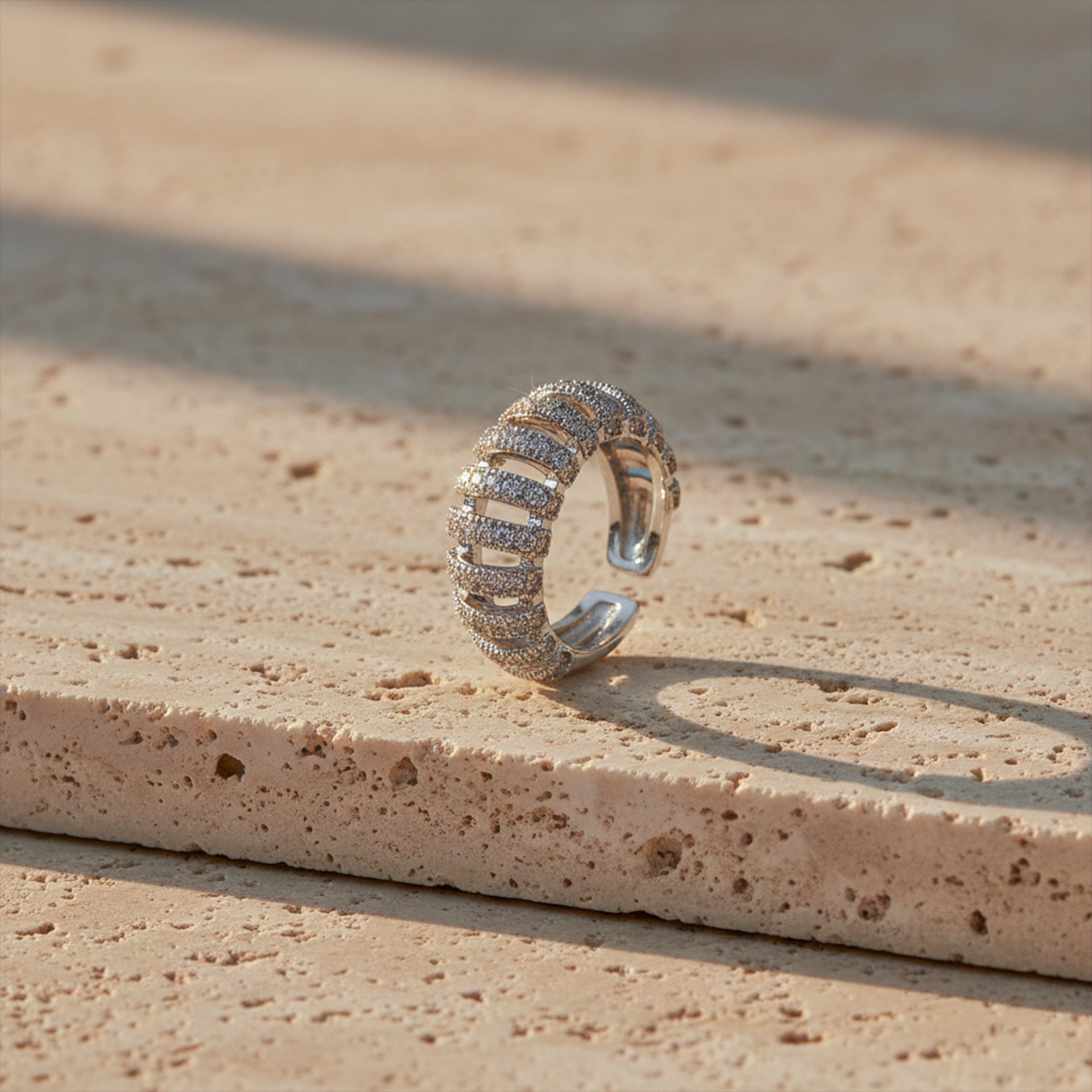 Luxe Pave Diamond Open Band Ring