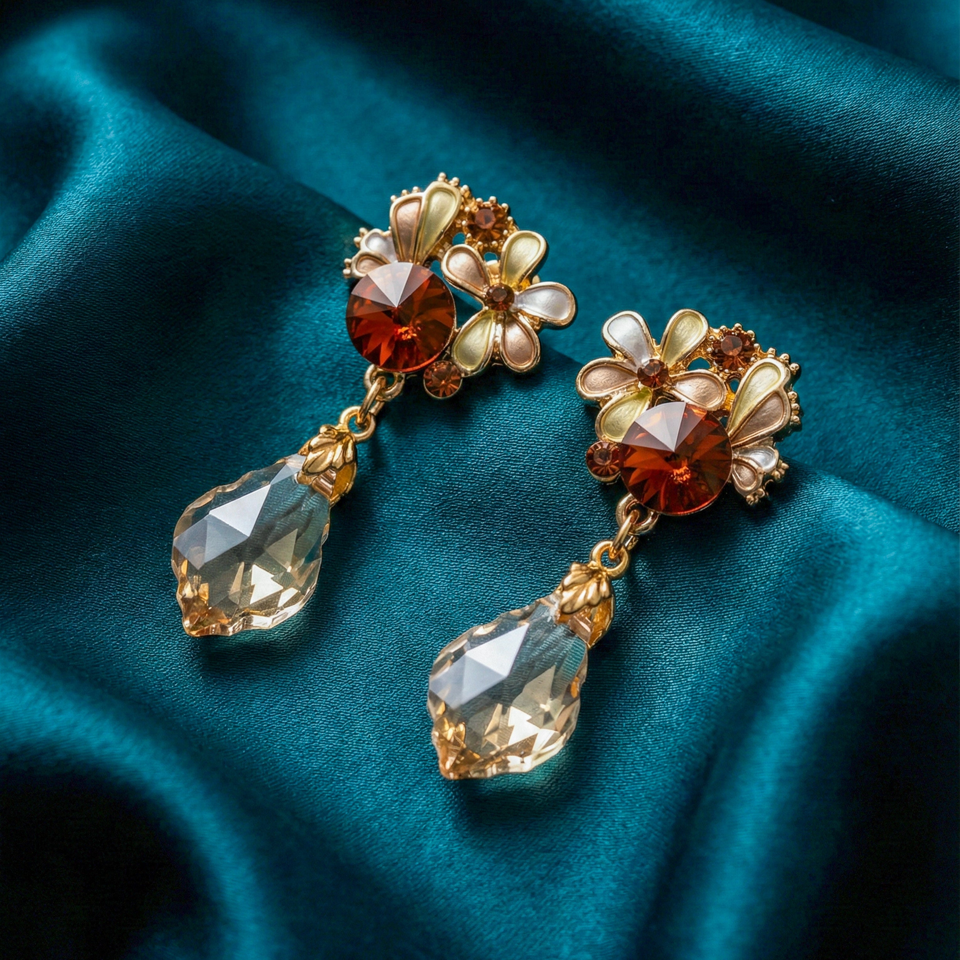 Amber Shine Designer Earrings