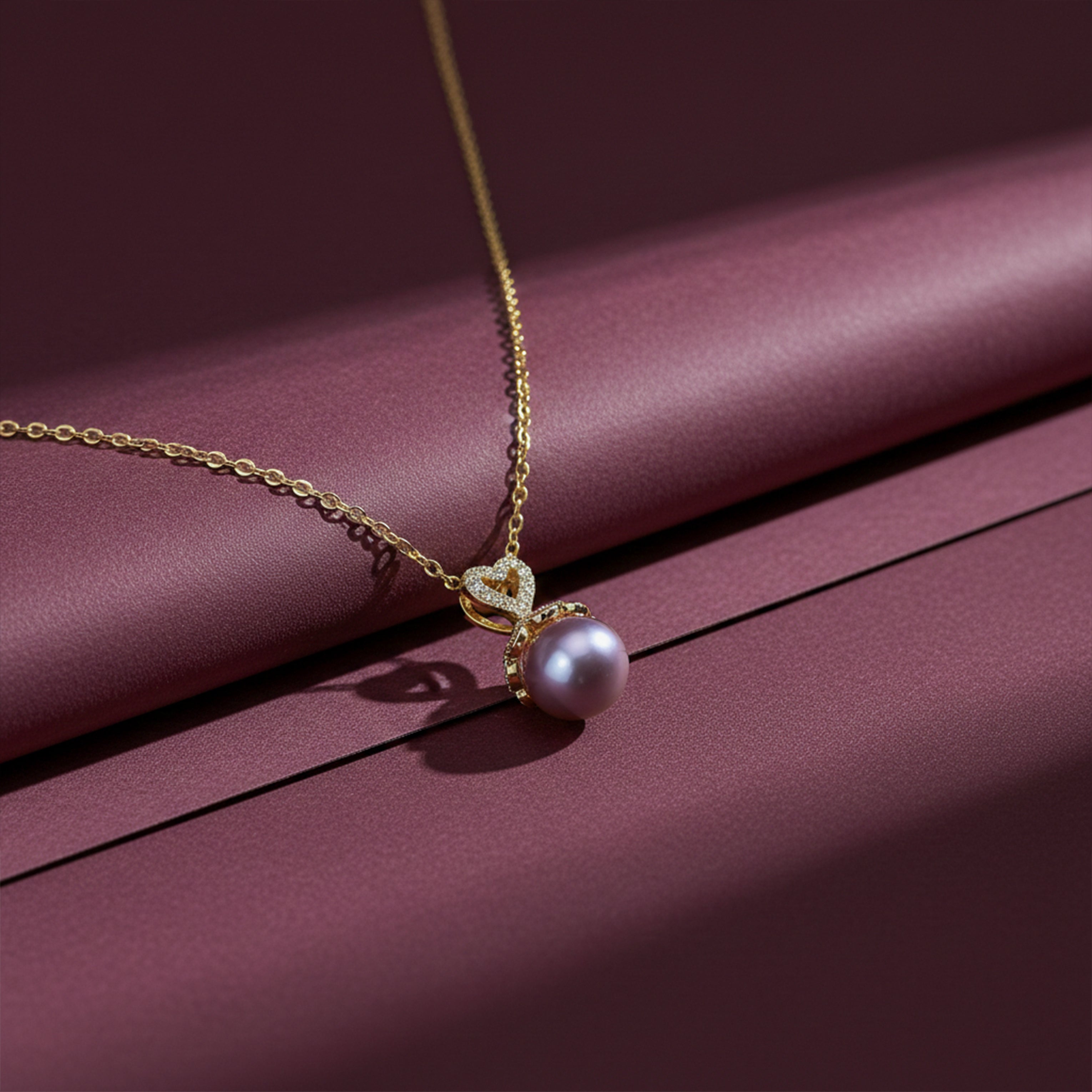 Amore Pearl Heart Necklace