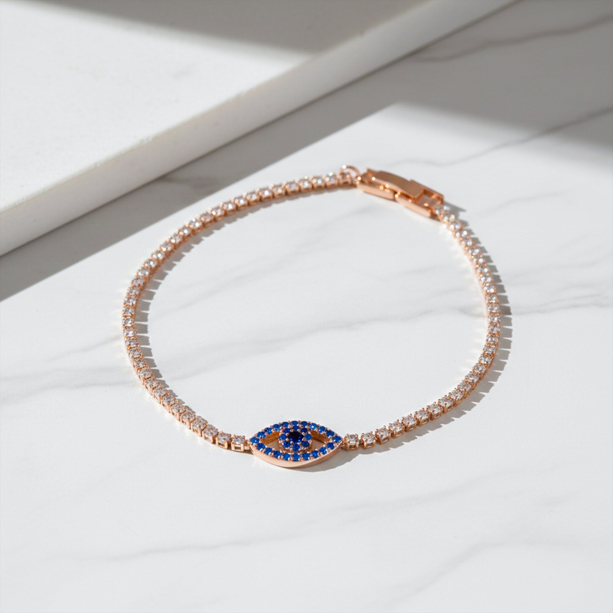 AuraShield Diamond Evil Eye Bracelet