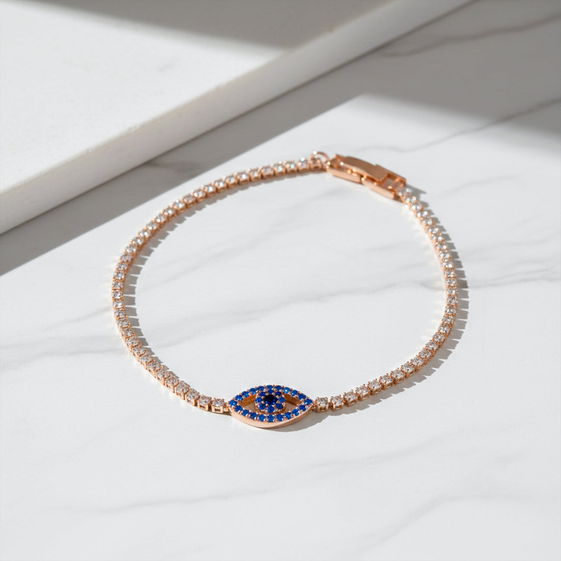 AuraShield Diamond Evil Eye Bracelet