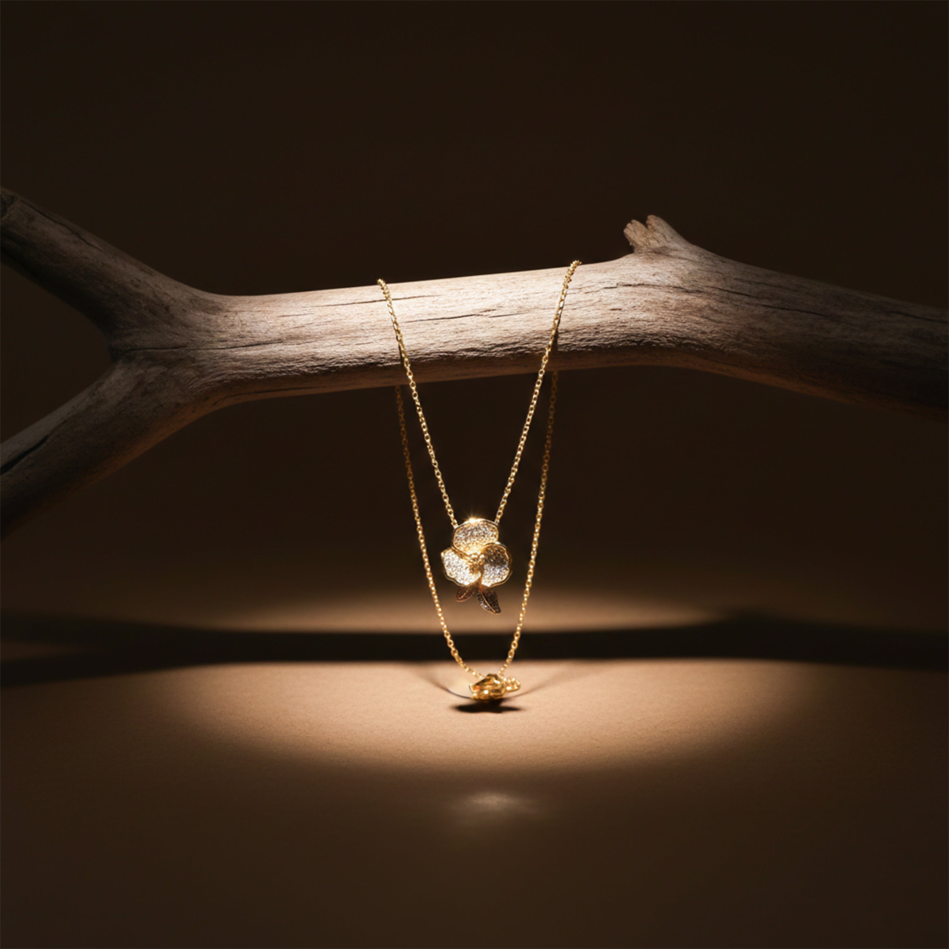 Celeste Bloom Diamond Pendant Necklace
