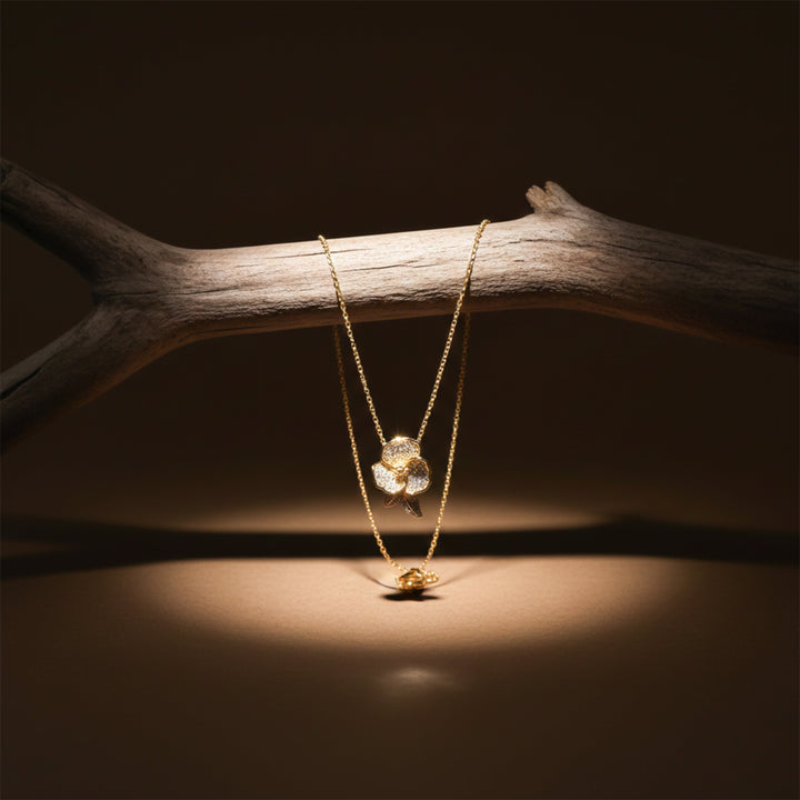 Celeste Bloom Diamond Pendant Necklace