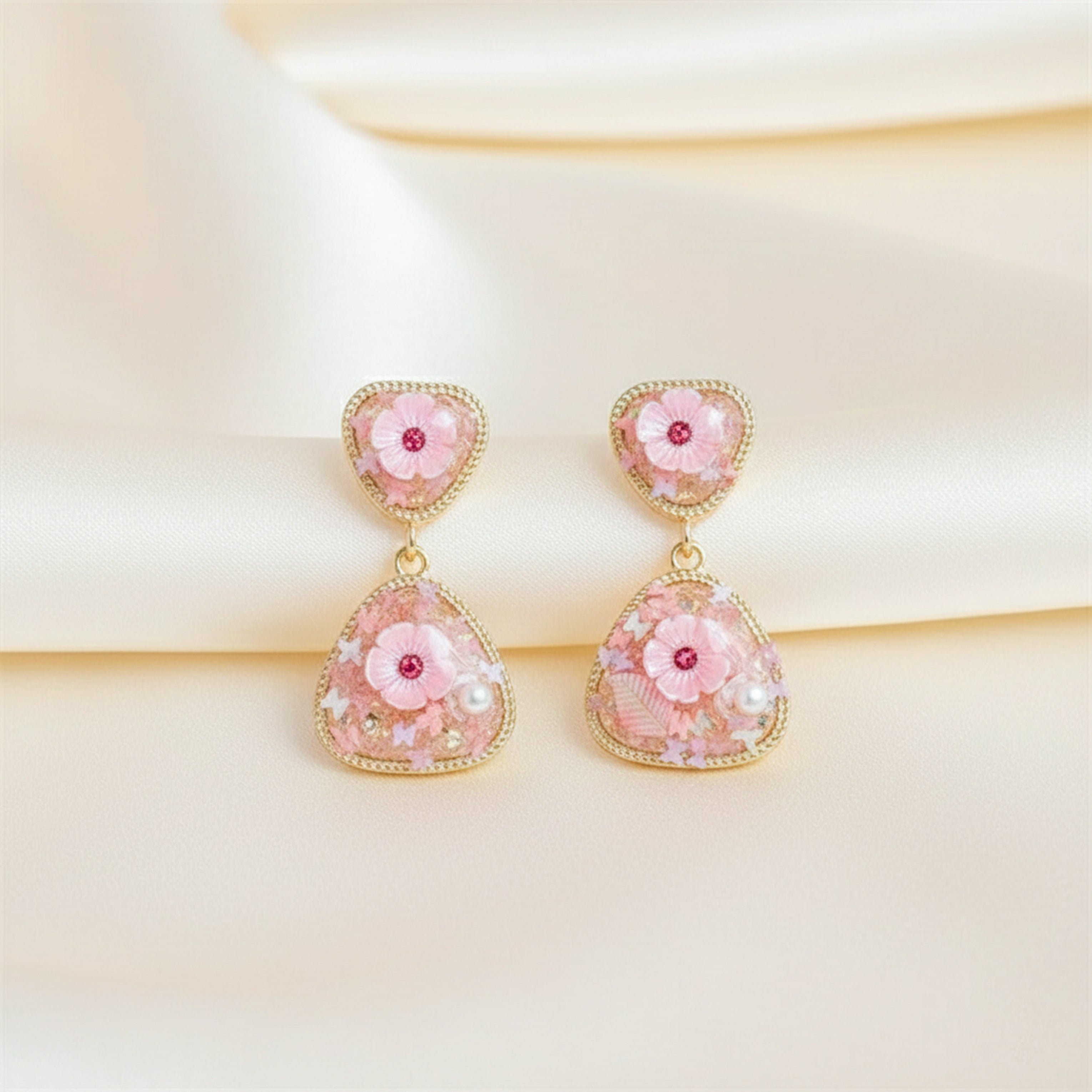 Rose Bloom Designer Earrings