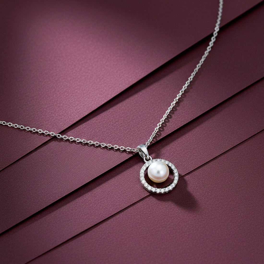 Classic Pearl & Silver Chain Necklace