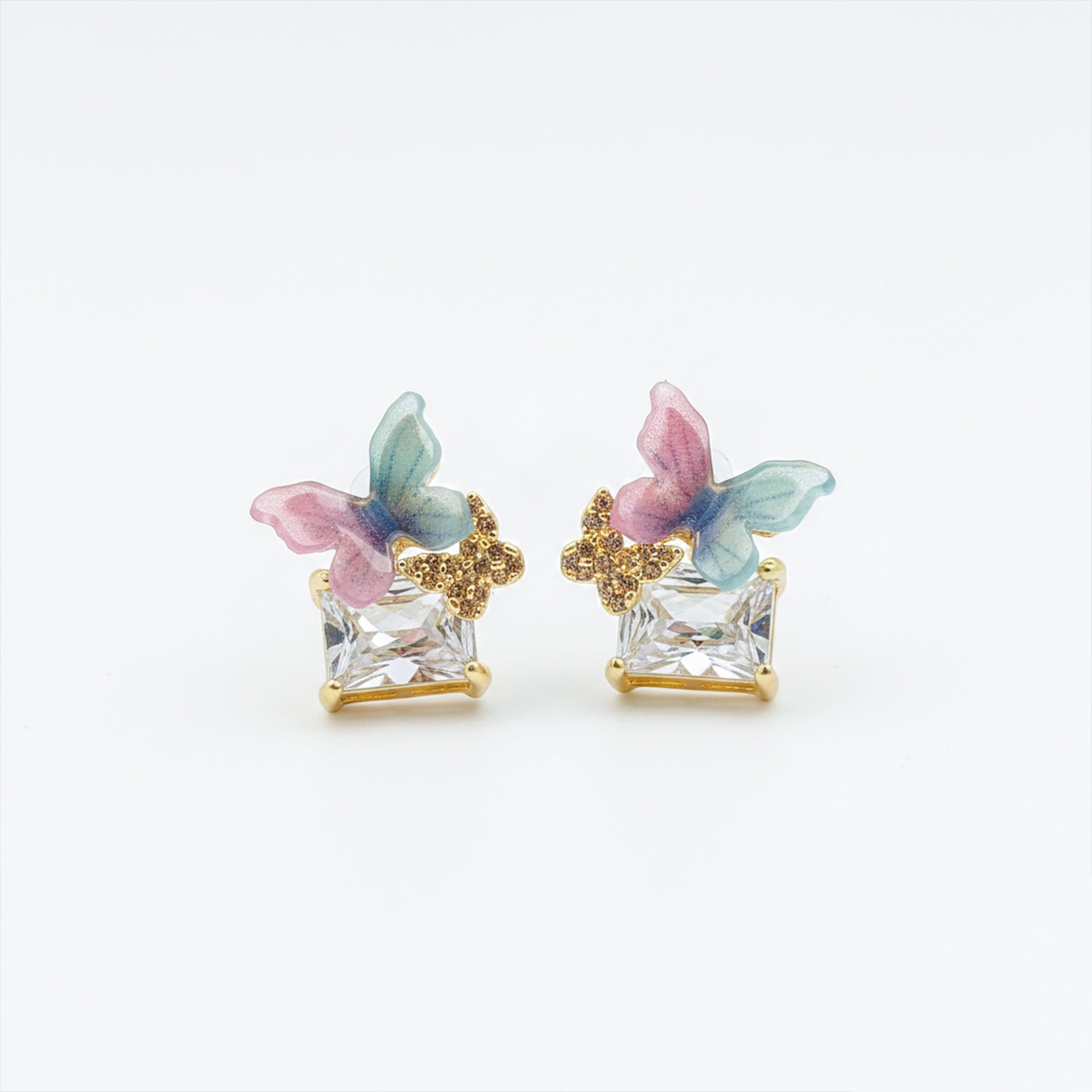 Rangrez Pastel Butterfly Earrings