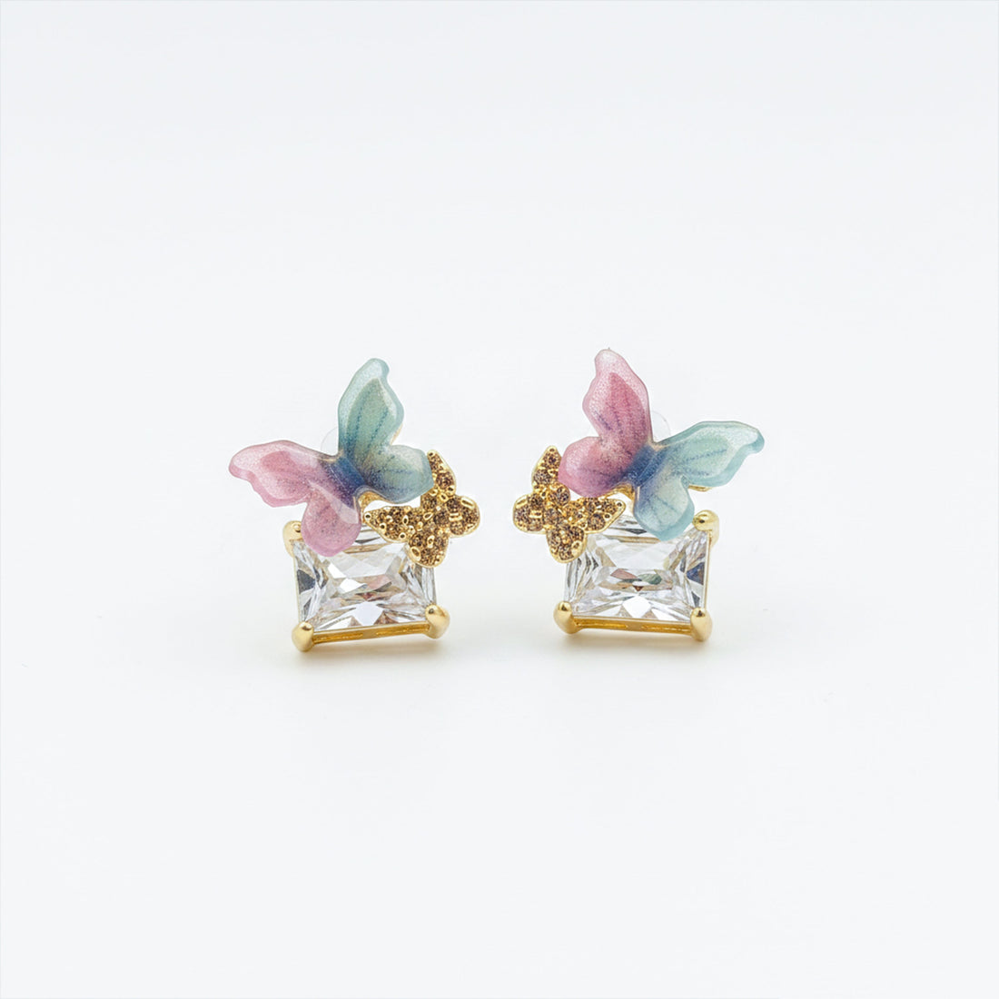 Rangrez Pastel Butterfly Earrings