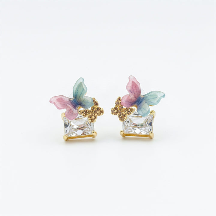 Rangrez Pastel Butterfly Earrings