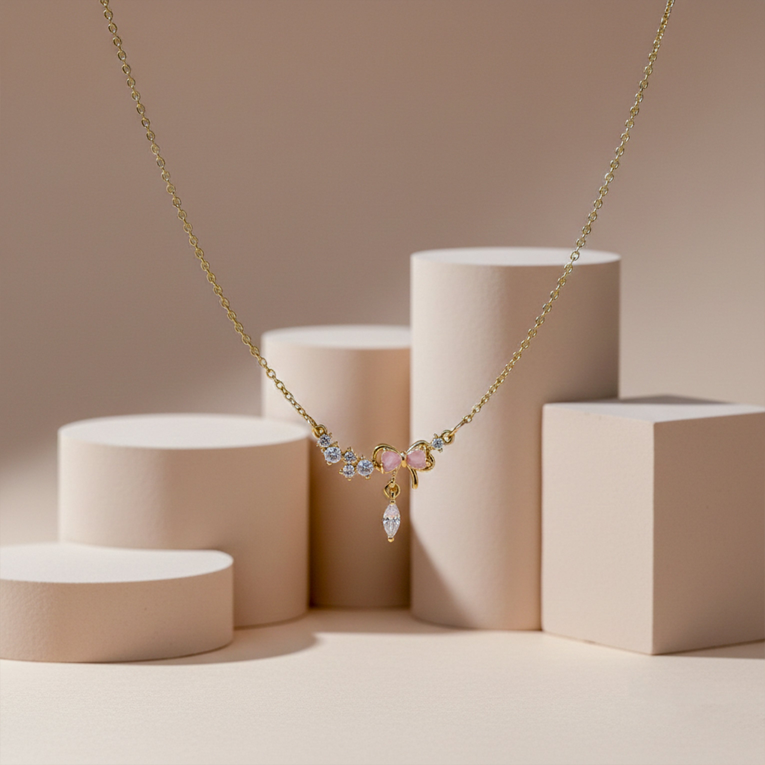Luxe Golden Butterfly Charm Necklace
