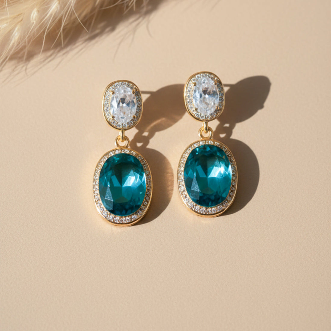 Prestige Double Stone Earrings