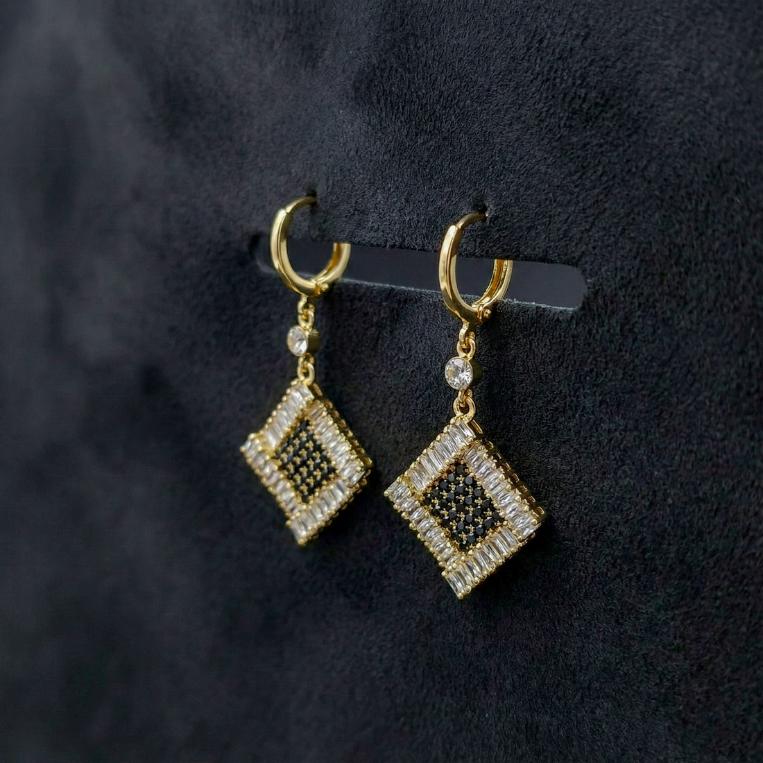 Crystal Square Luxe Earrings