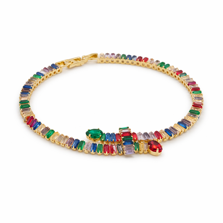 Regalia Rainbow Baguette Tennis Bracelet