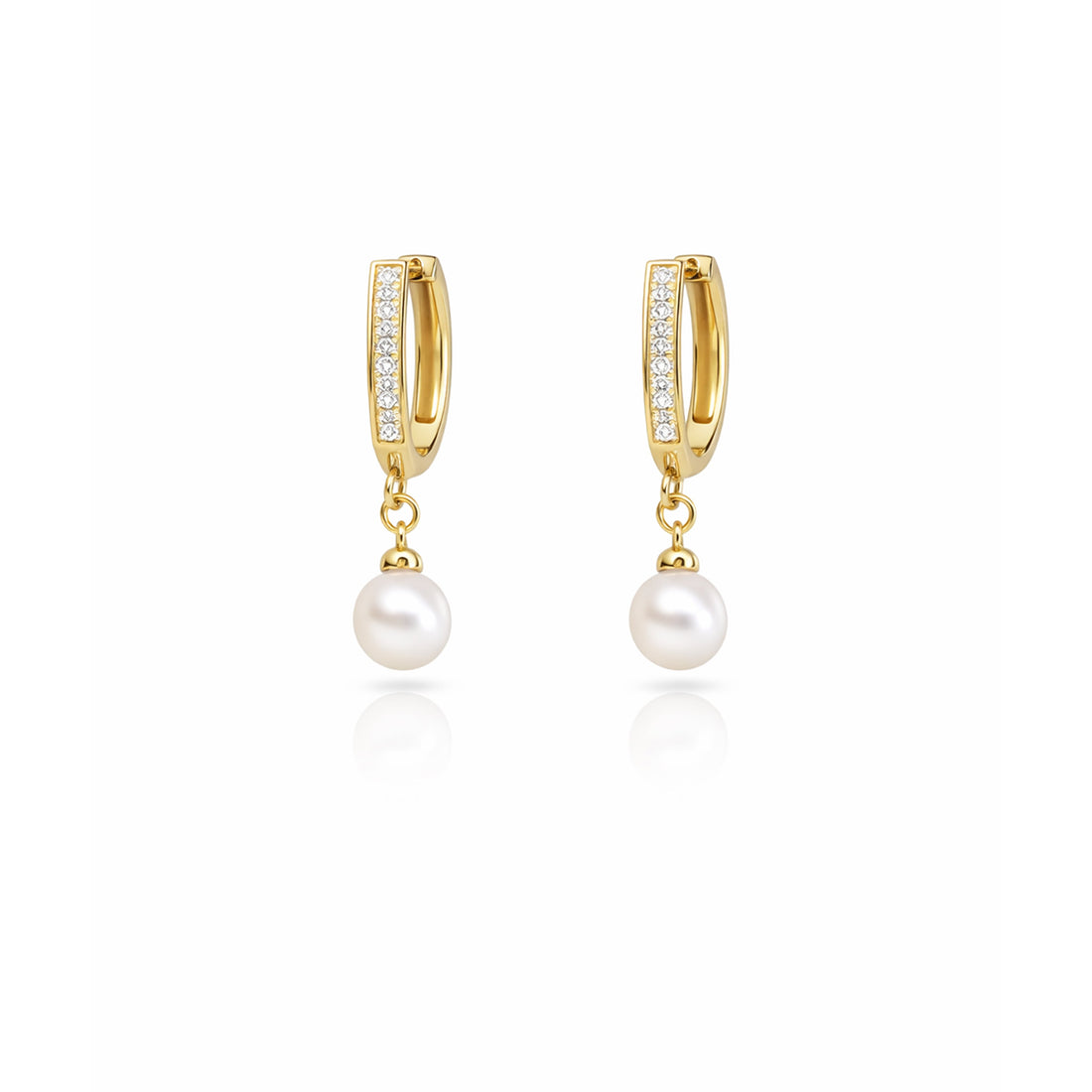 Minimalist Gold Bar Pearl Drop Earrings