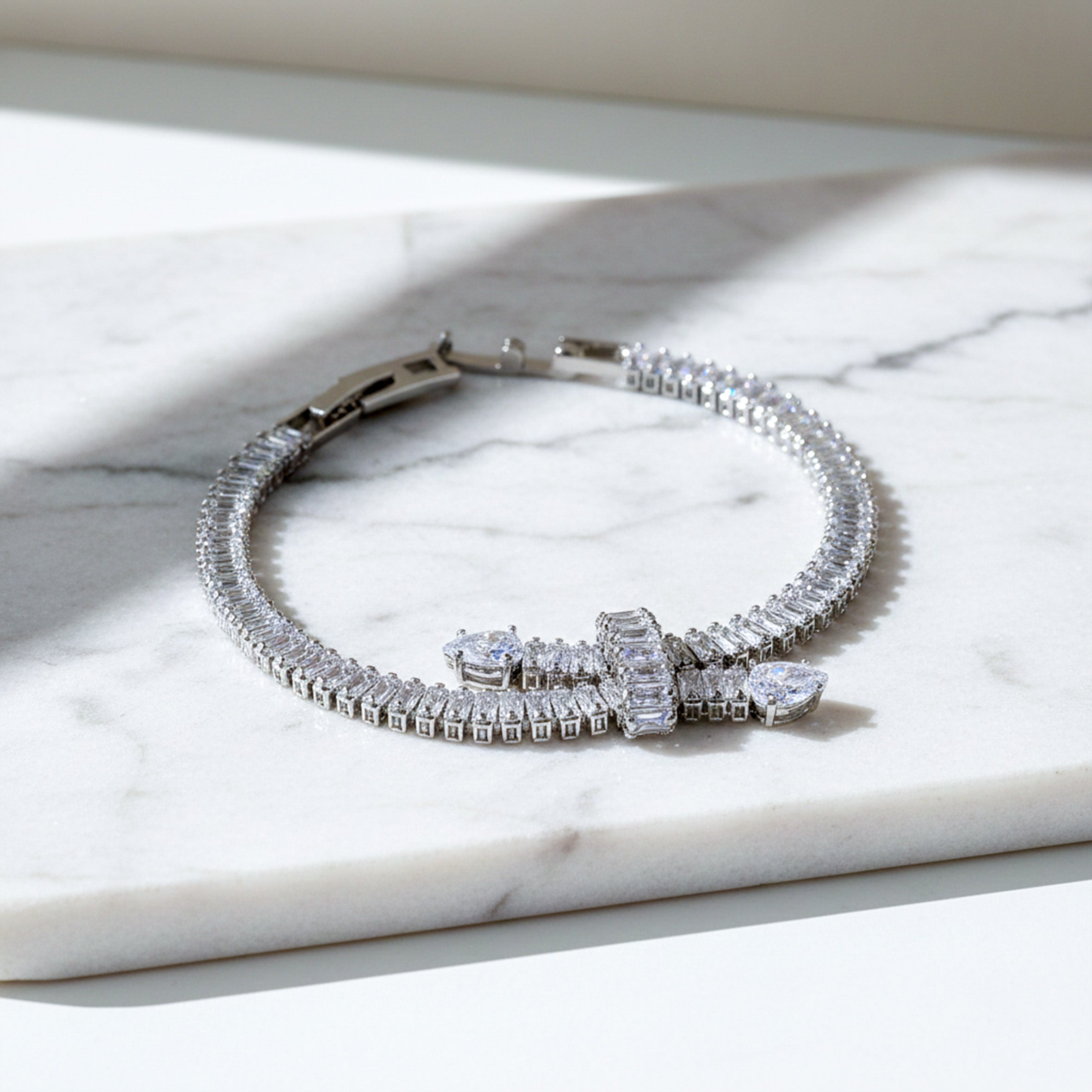 Aurielle Crystal Baguette Bracelet