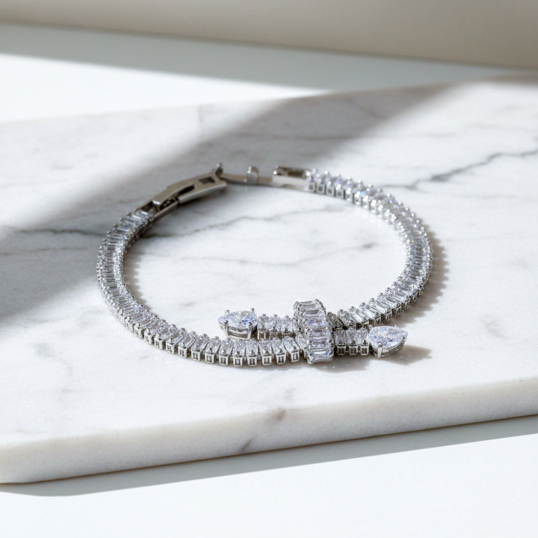 Aurielle Crystal Baguette Bracelet