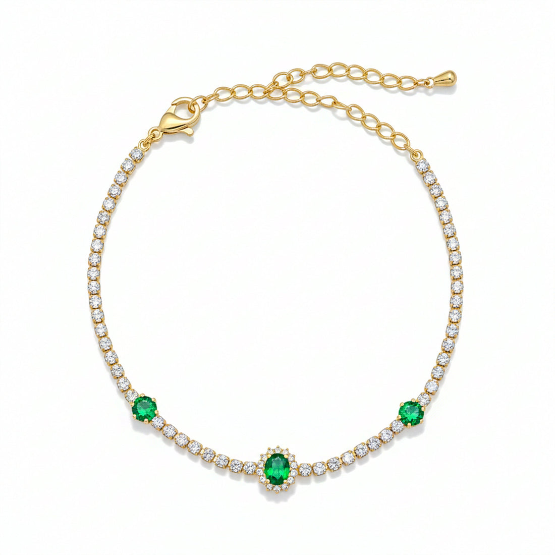 Zenvy Emerald Luxe Chain Bracelet