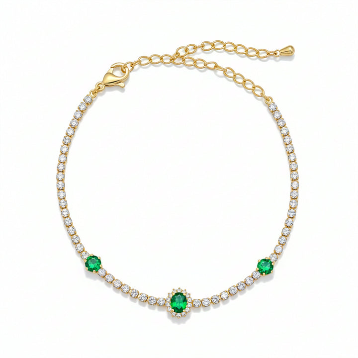 Zenvy Emerald Luxe Chain Bracelet