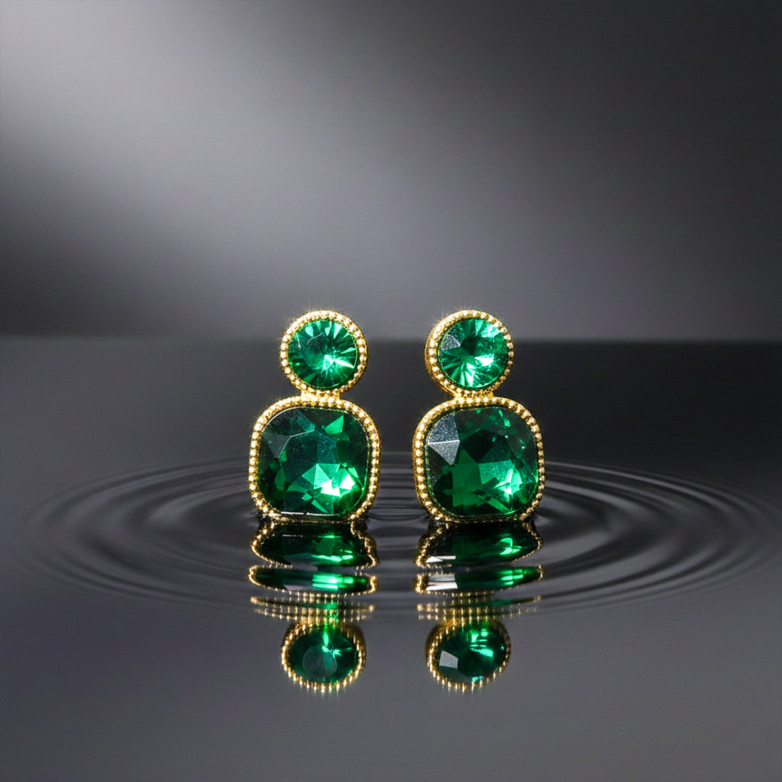 Green Gemstone Earrings