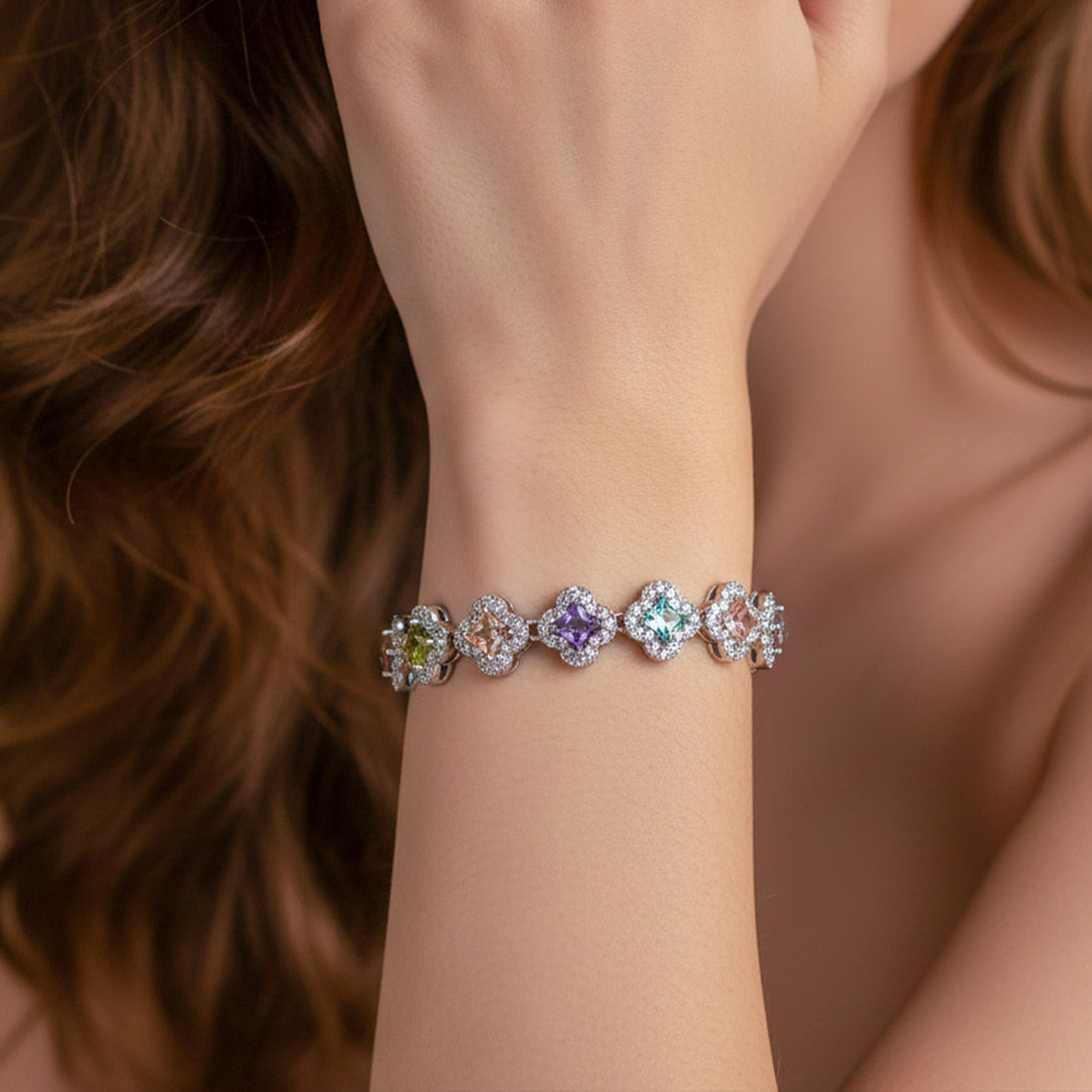 Luxe Petal Diamond Bracelet