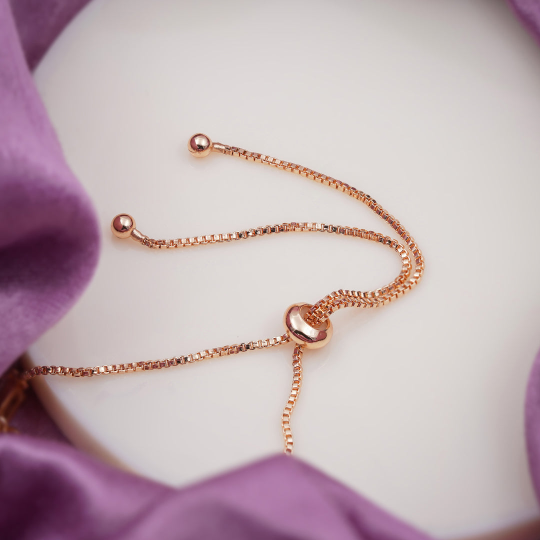 Zircon Heart Slider Bracelet