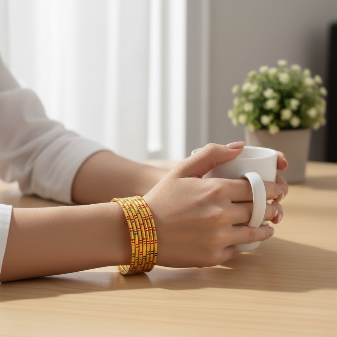 Jiswika Traditional Gold Bangles