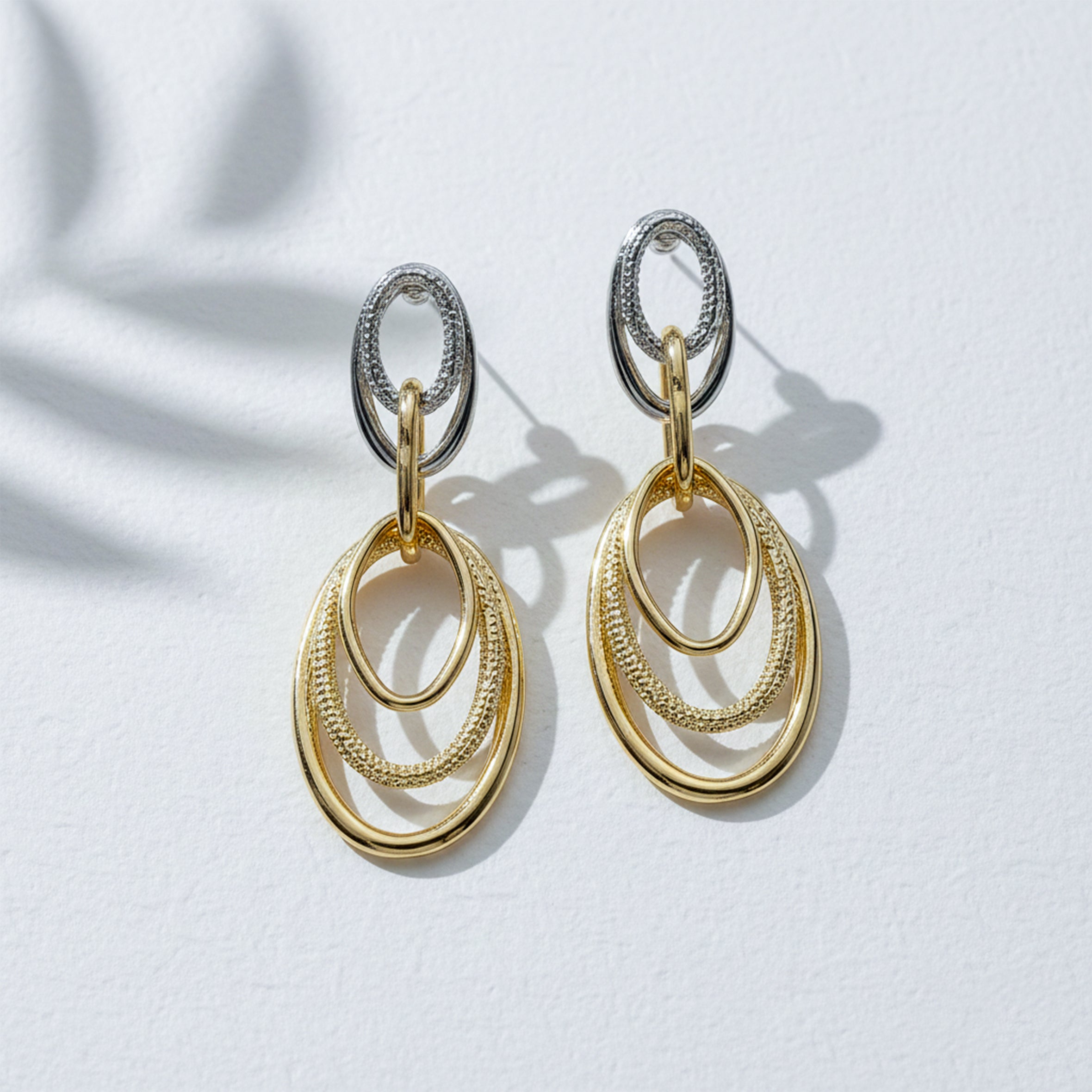 Aurora Luxe Double Oval Drop Earrings
