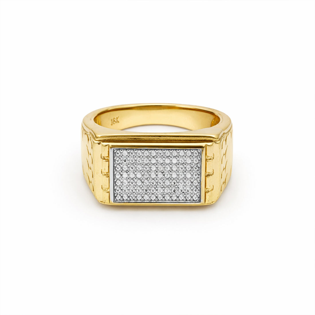 Crown Square Diamond Ring