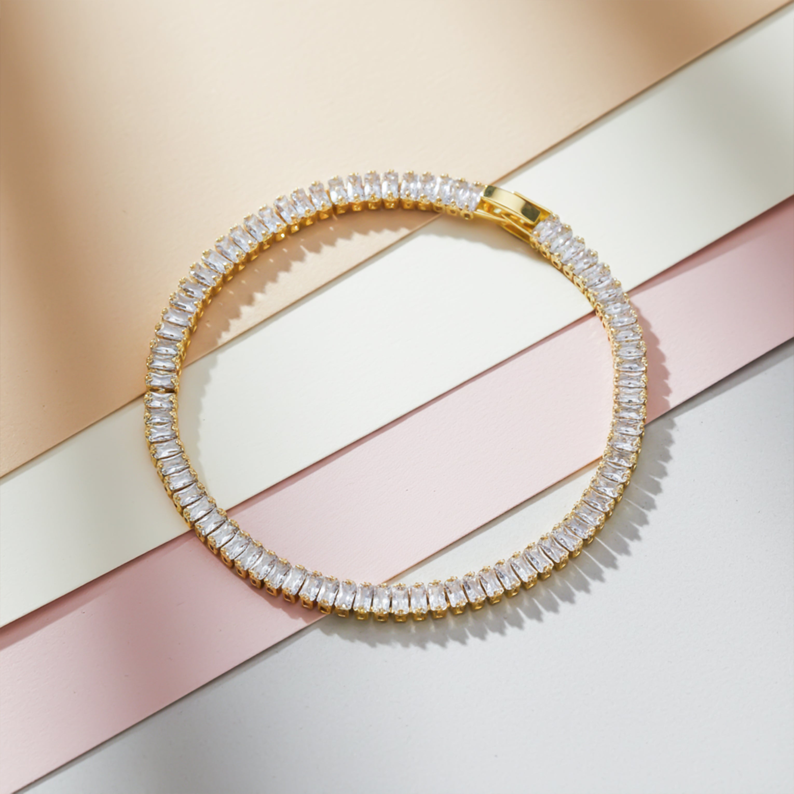 Classic Gold CZ Tennis Bracelet