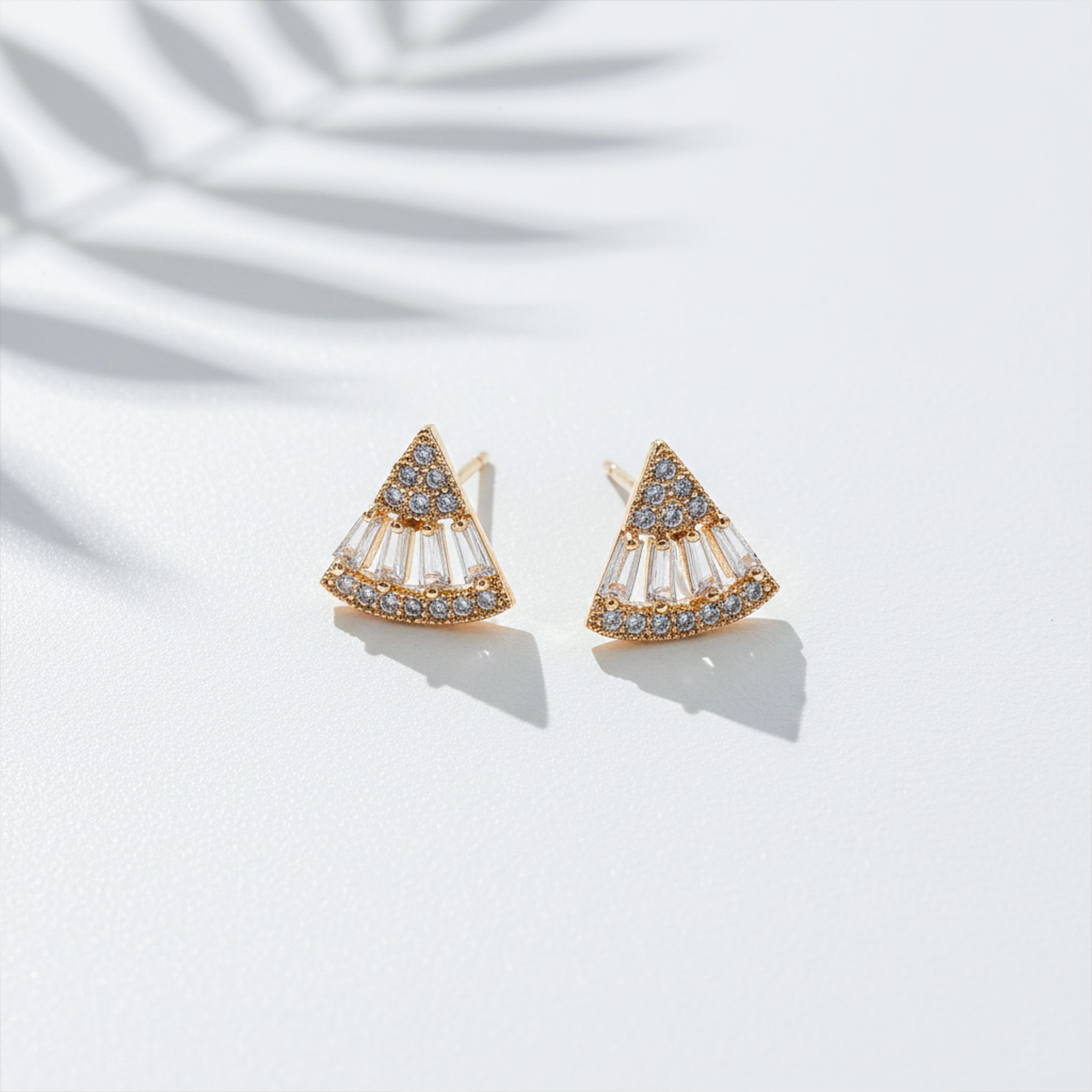 Opulence Arc Crystal Stud Earrings