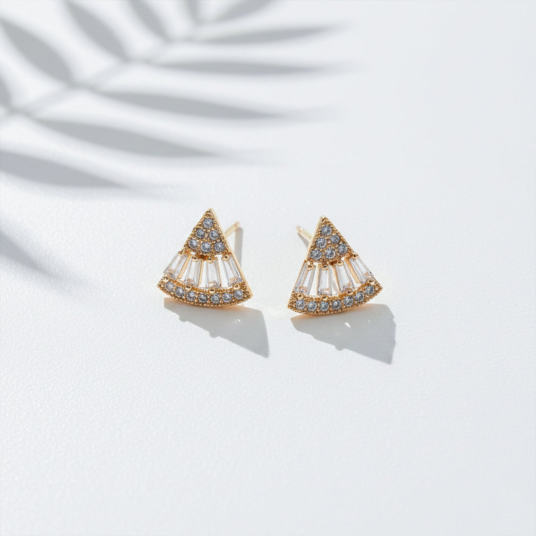 Opulence Arc Crystal Stud Earrings