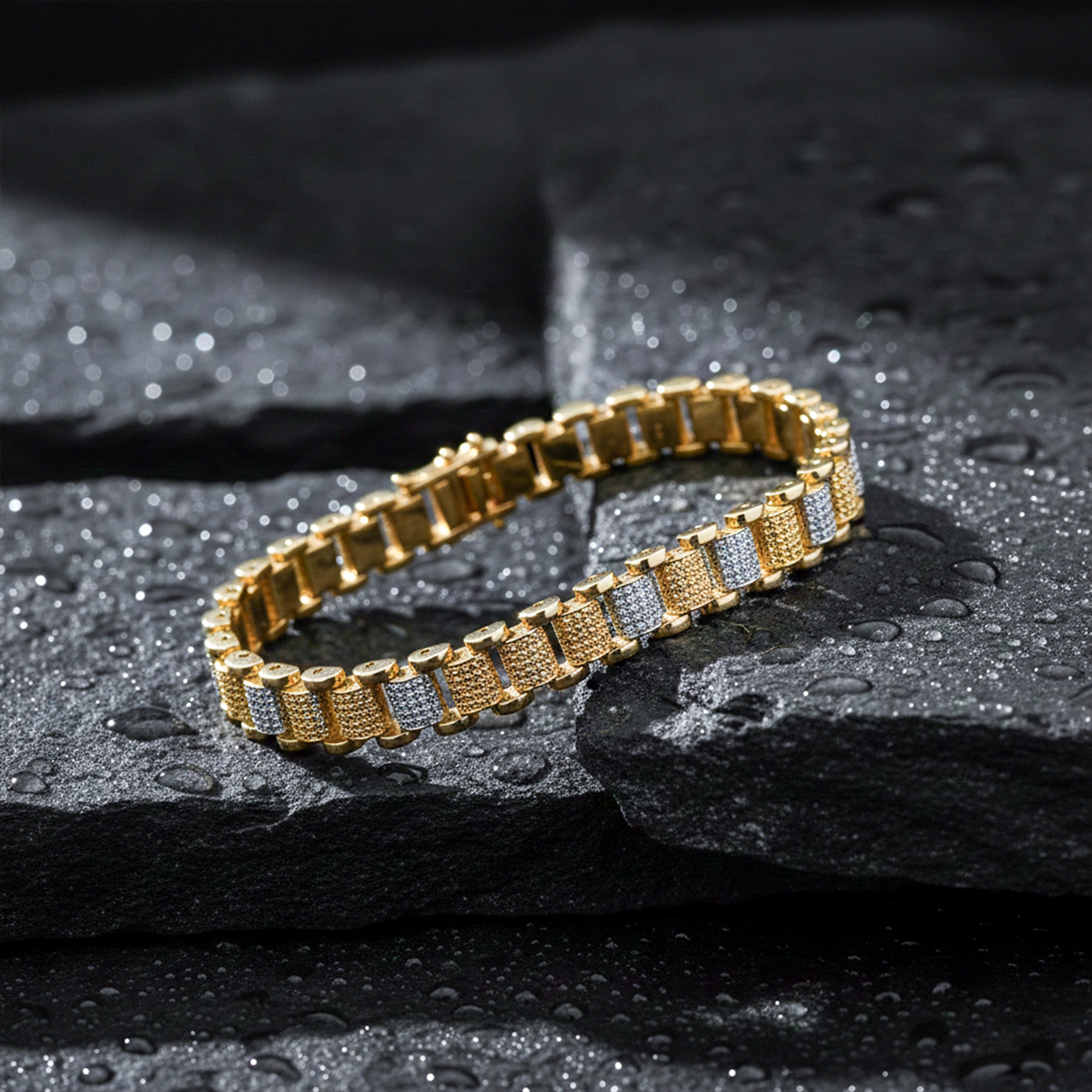 Elite Dual Finish Designer Bracelet