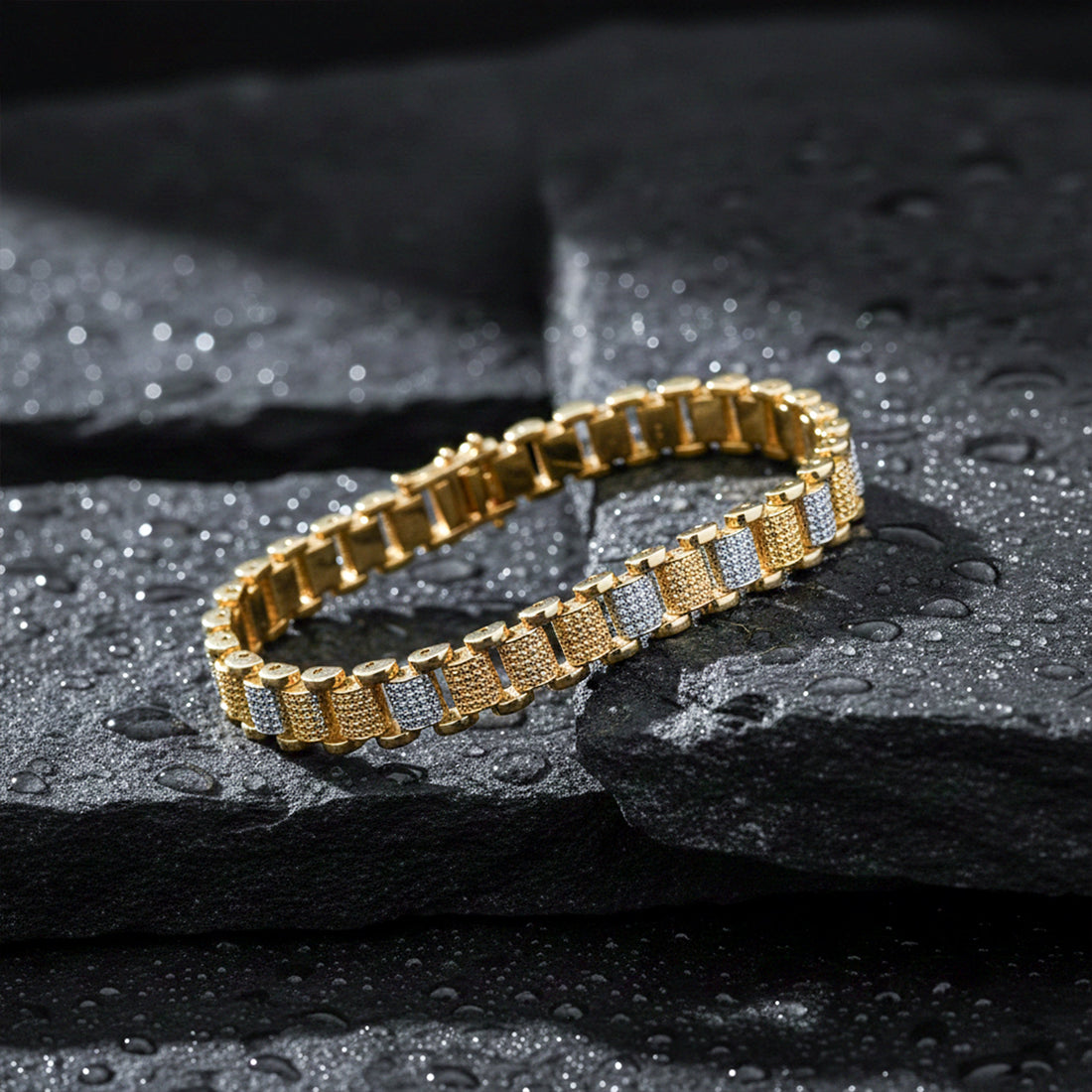Elite Dual Finish Designer Bracelet