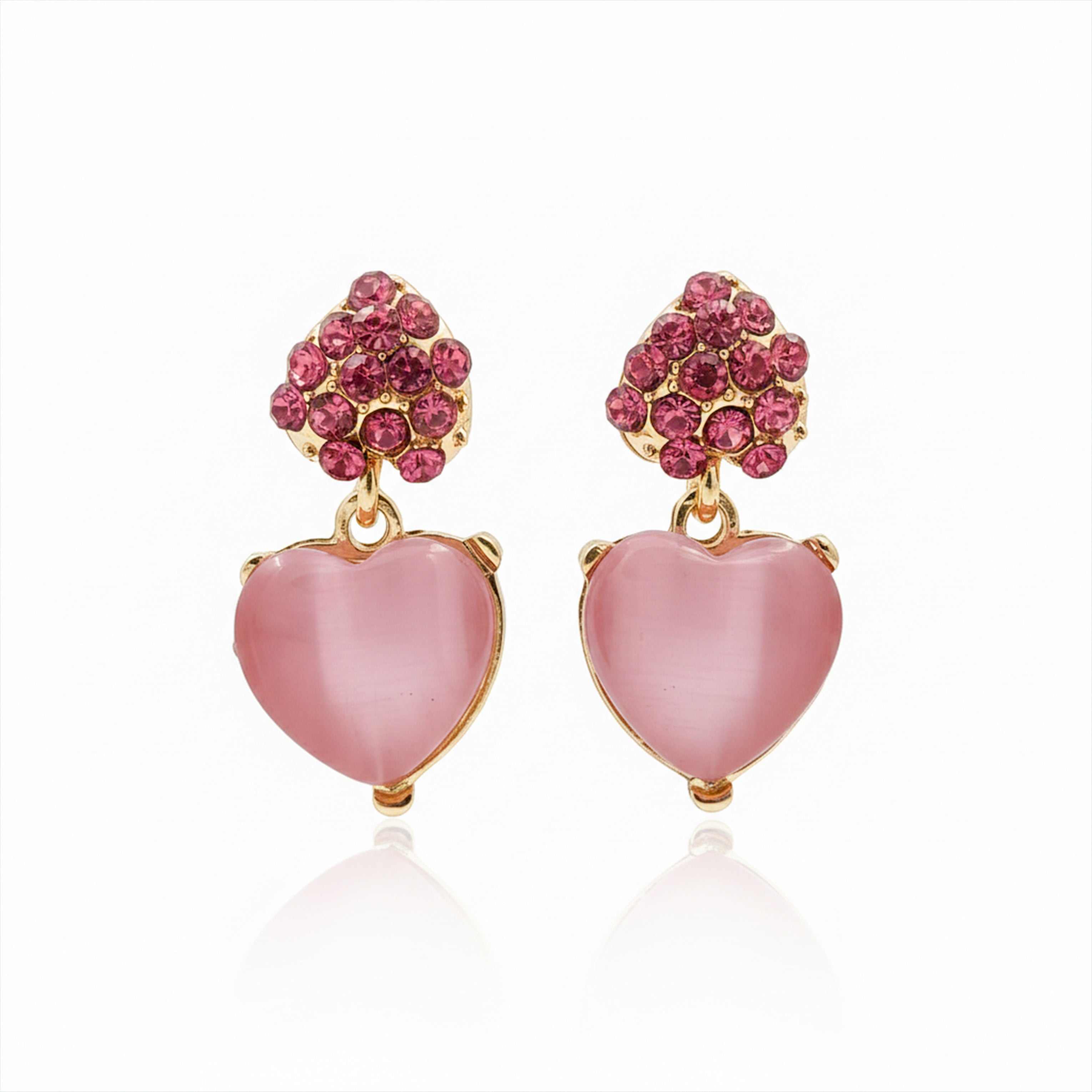 Romantic Blush Heart Earrings