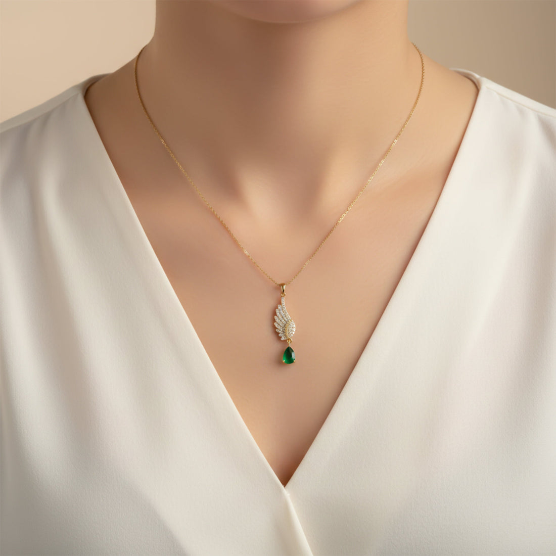 Angel Wing Pendant Necklace