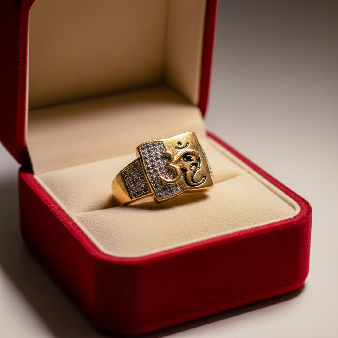Om Power Gold Ring