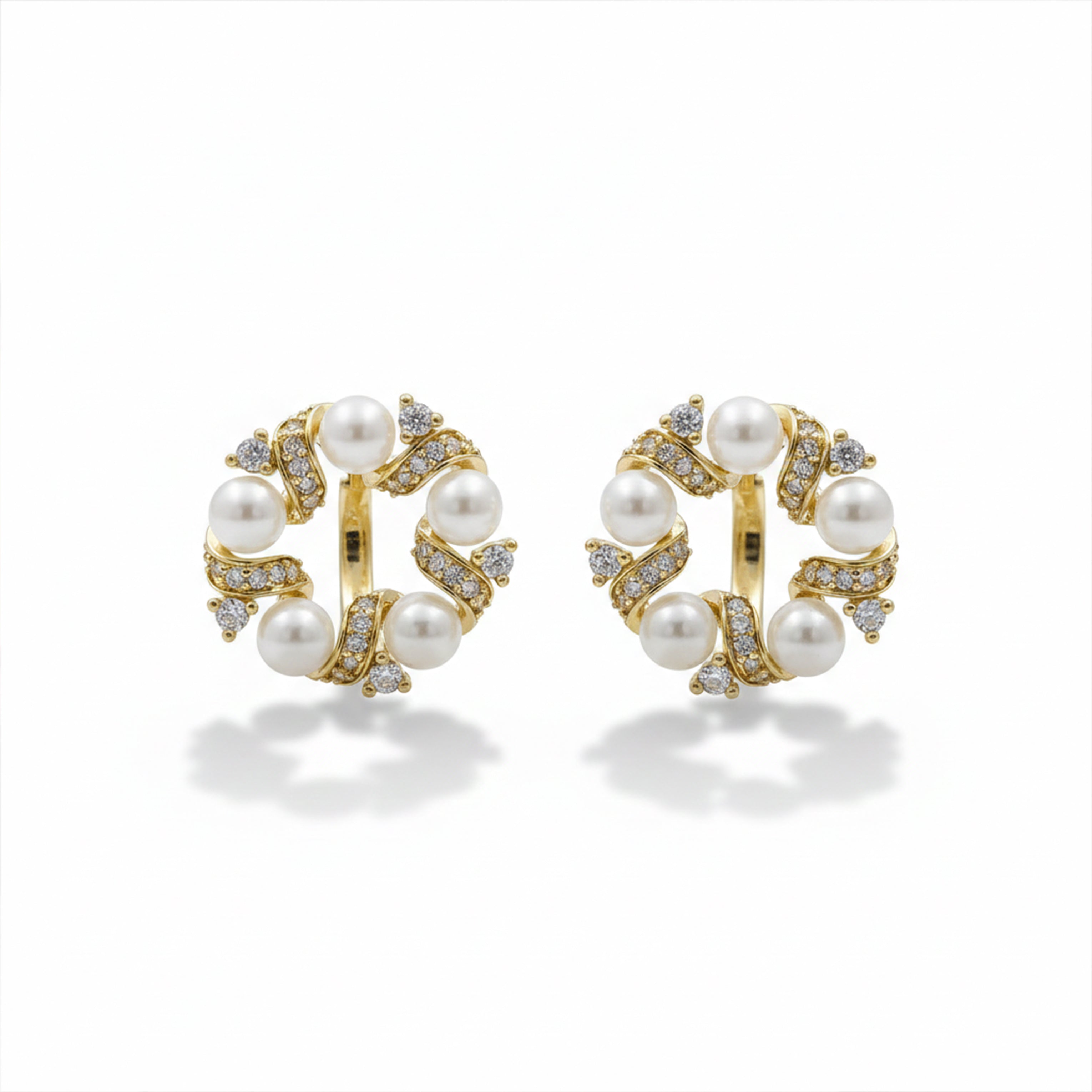 Pearl Luxe Circle Earrings