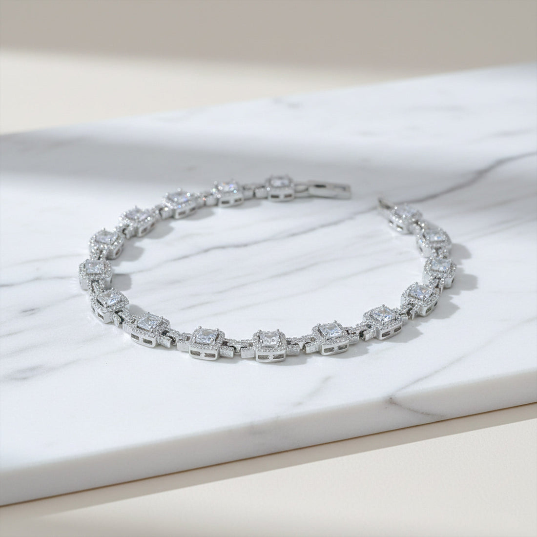Diamond Square Luxe Tennis Bracelet